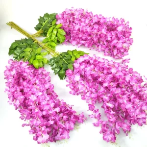 Artificial Silk Wisteria Flowers Hanging Decoration Living Room Ceiling Waterproof Indoor Outdoor Halloween Graduation