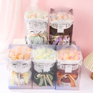 Artificial Soap Rose Flower Bouquet for Wedding and Valentine’s Day Gifts