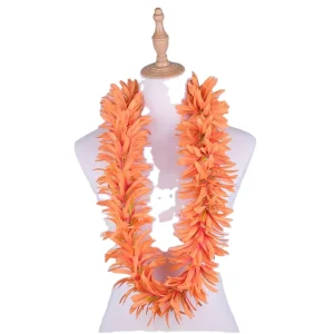 Artificial Spider Orchid Hawaiian Wreath Silk Flower Vine for Home Party Hawaiian Holiday Necklace Tropical Luau Beach Decor