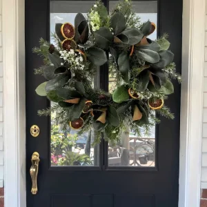 Artificial Wreath Home Decoration Rich Lemon and Magnolia Wreaths for Home Decor Decorative Flowers and Plants