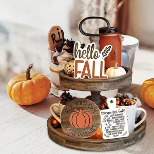 Autumn Pumpkin Thanksgiving Customized Maple Leaf Sign Wall Hanging Cutting Technique Holiday Party Atmosphere Decoration