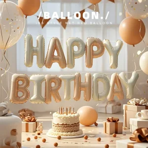 BONA 16 Inch Happy Birthday Foil Balloons Glossy Version Paper Card Packaging Birthday Party Decoration Globos Set