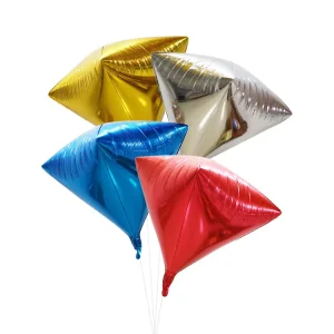 BONA Manufacturers 4d Cube Diamond Shape Foil Balloon for Birthday Party Decoration Valentine’s Day Mylar Balloons