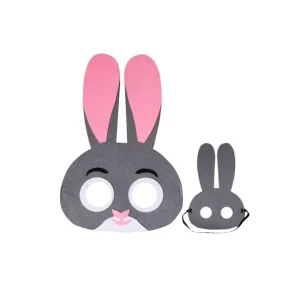 BUNNY FELT FACE MASK RABBIT MASK DRESS up COSTUME PRETEND PLAY KIDS MASK