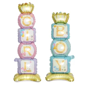 Baby Shower Foil Balloons Newborn Pacifier Scarf Pajama Shape Balloons for 100 Days Baby Birthday Party Decor