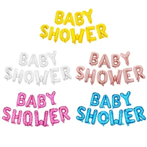 Baby Shower Foil Balloons Set Gender Reveal Boy or Girl Theme Birthday Party Decoration Kit Baby Shower for Baby Show Events