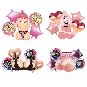 Bachelor Party Decoration Set Sexy Underwear Prank Helium Balloons Adult Party Aluminum Foil Balloon Valentine Hen Party Decor