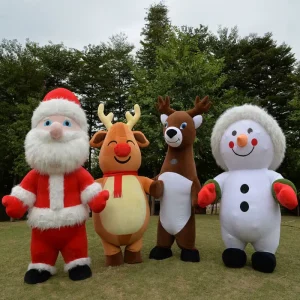 Baige Adult Carnival Halloween Costumes Cosplay Santa Claus Performance Wear Unisex Inflatable Mascot Costume
