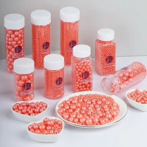 Baked Cake Decorating Sprinkles Bulk Orange Pearlescent Sugar Pastry Decorations for Birthday Cakes Desserts Wedding Dessert