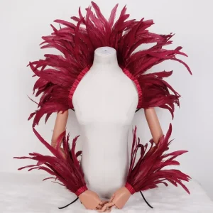 Ballet Dance Costume Accessory Feather Shawl Stage Unisex Adults for Masquerade Carnival Party