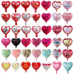 Balloon 18 Inch Heart I Love You Printing Foil Balloons Valentine’s Day Globos Wedding Party Decorations Custom Balloons