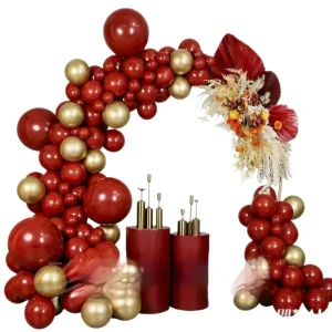 Balloon Arch Kit 114-Pcs Double-Layer Thickened Latex Silk Screen Printed Burst-Proof for Wedding Store