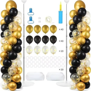 Balloon Column Stand Kit 100 Balloons 6.5Feet Height Balloon Tower Stand Wedding Birthday Chinese New Year Christmas