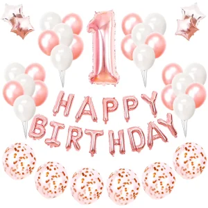 Balloon Set Kids Birthday Kit 1st Birthday Party Castle & Cartoon Metallic Balloons for Children’s Day