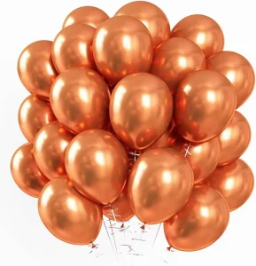 Balloons Chrome Shiny Metallic Latex Balloons Multicolor Metallic Orange Macaron Pink White Metallic Balloon Set