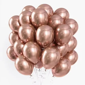 Balloons Chrome Shiny Metallic Latex Balloons Multicolor Rose Gold Macaron Pink White Metallic Balloon Set