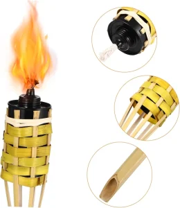 Bamboo Torch Graduation Christmas Outdoor Party Adventure Bonfire Lighter Oil Lantern Waterproof Durable