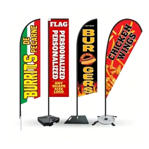 Batflags Custom Feather Flags Outdoor Blade Teardrop Rectangular Banner Flag with Pole and Base