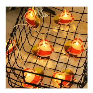Battery Hanged Christmas Tree with Warm Lights Santa Decoration Events Wedding Christmas Party Light