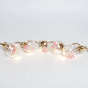 Battery Operated LED Light with Plastic Bulb Dry Flower Decoration LED Lights Wedding Decoration Lights