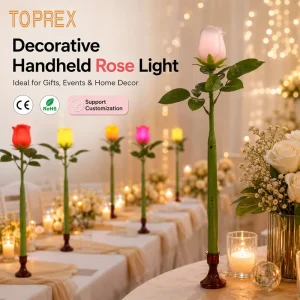 Battery Powered Dynamic Rose Holiday Lighting Event Party Supplies RGB Remote Control Gift Decor Manufacturer
