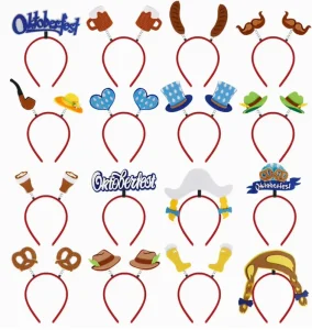 Bavarian Alpine Headband Festive German Costume Photo Prop for Diwali Halloween Christmas April Fool’s Day Valentine’s Day
