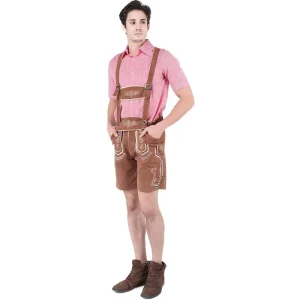 Bavarian Lederhosen High Street Polyester Custom Design Embroidered Kits Men Women Plus Size Breathable Mid Waist Costumes Top