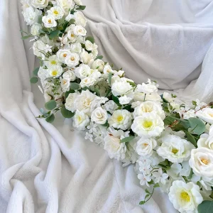 Beautiful White Wedding Table Runner Customizable Length Color Party Holiday Decor New Year Valentine’s Day Easter Mother’s Day