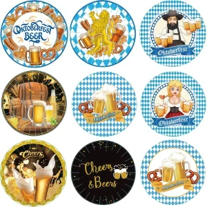 Beer Festival Theme Tableware Set Paper Plates and Cups for Birthday Graduation School Christmas Parties Party Decorations