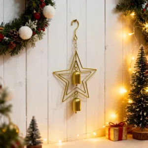 Bell Handmade Iron Metal Vertical Art Deco Vintage Seasonal Living Room Home Creative Roman Digital Christmas Indoor Outdoor