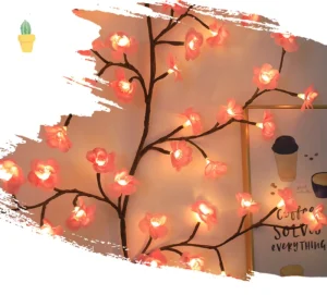 Bendable LED Vine Lights With Butterfly Flower & Leaf Shapes Romantic Ambience Lights For Indoor Wall Decoration