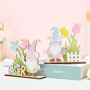Best Easter Wooden Crafts 3D Rabbit Table Ornaments for Easter Atmosphere Layout Holiday Party Decorations