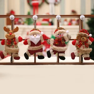 Best Gift Christmas Santa Claus Toy Doll Hang Decorations YIJIA Brand 18x13cm for Home Enfeites De Natal