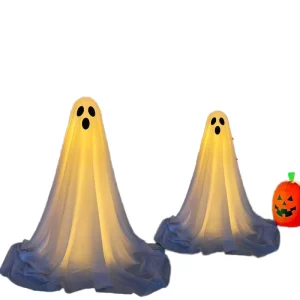 Best Selling Large Light Up Spooky Ghost Decor for Halloween Front Door Porch Yard Holiday Supplies