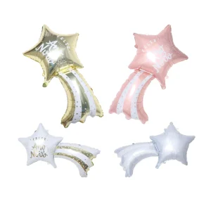 Big Size Inflatable Balloons Multicolored Meteor Pattern Shaped Balloon for New Year Feliz Ano Nuevo Party Decoration