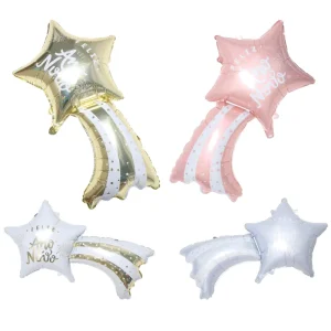 Big Size Inflatable Decorate Balloons Multicolored Meteor Pattern Shaped 89*47 Party Balloon for New Year Feliz Ano Nuevo