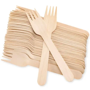 Biodegradable Wood 3 1 Cutlery Compostable Eco Friendly Fork Spoon Knife Party Sushi Takeaway 14cm 16cm