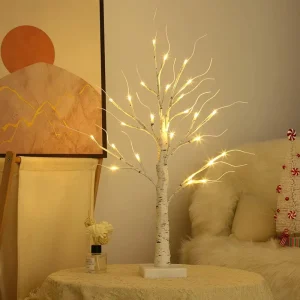 Birch Tree Christmas Interior Decoration Atmosphere Light Bedroom Room Simulation Courtyard Landscape Tree Light