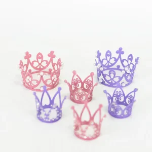 Birthday Crown Cake Decoration Flowers Dress up Bridal Jewelry Children Round Crown Alloy Pops Head Ornament