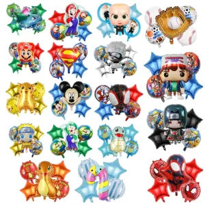 Birthday Decorations Party Supplies Pattern Balloons Cartoon Theme Party Supplies Party Decoration Foil Balloon Set