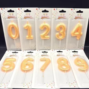 Birthday Digital Candle Romantic Atmosphere Decoration Number 0-9 Cake Decoration for Birthdays Wedding Anniversaries Parties