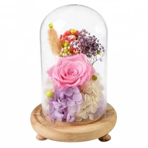 Birthday Gift Glass Rose flower preserved flower Everlasting flower for Valentine’s day