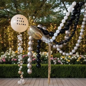 Birthday Girl Baby Shower Wedding Birthday Valentine Black Silver Balloon Arch Kit Bestseller