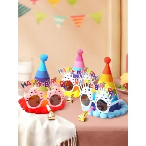 Birthday Hat Children’s Girl Waterproof Paper Outdoor Party Accessories Photo Props Cake Decoration Supplies Funny Package