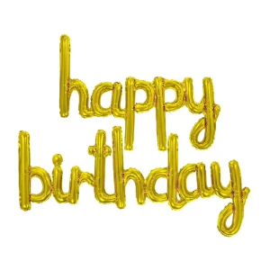 Birthday Party Aluminum Film Foil Balloons One Piece Lowercase Happy Birthday Set of Letters