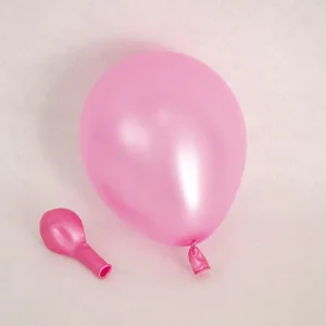 Birthday Party Decoration 10 Inch Round Shape Pink Pearl Color Latex Metallic Balloons