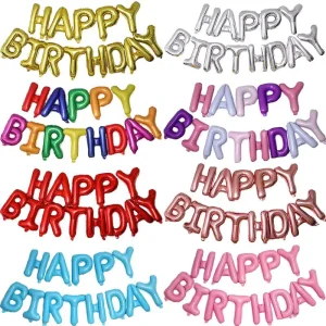 Birthday Party Happy Birthday Decoration Foil Balloon Set Multi Color Birthday Party Supplies