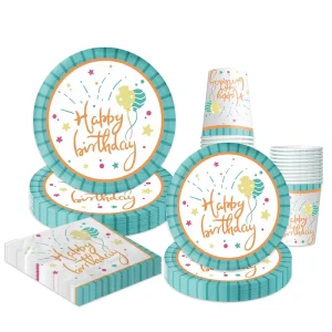 Birthday Party Supplies Dinnerware Set Paper Plate Napkin Happy Birthday Party Tableware