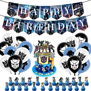 Birthday Party Supplies Party Decoration Include Happy Birthday Banner Cake Topper Balloon for Boy Teens Men