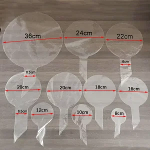 Birthday Party Supplies Round Rose Flower Led Clear Transparent Balloons Wide Mouth Bubble Bobo Balloon Party Ballons